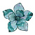 Новогоднее украшение елочное цветок голубой, на клипсе 15x24x24см 91276