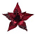 Новогоднее украшение елочное цветок красный, на клипсе 15x27,5x27,5см 91292