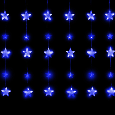 Электрогирлянда Бахрома 2.4x0.9 м Звездочки,IP20,186LED,синее,8 реж 4356975