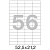Этикетки самокл. ProMEGA Label BASIC 52,5х21,2 мм, 56 шт. на лист.А4 100л