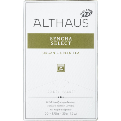 Чай зеленый в пакетиках Althaus Bio Sencha Select 20пакx1,75гр