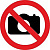 Знак безопасности Фотографировать запрещено (плёнка, D150)