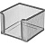 Подставка-стакан Attache для блок-кубиков серебро LD01-499-1