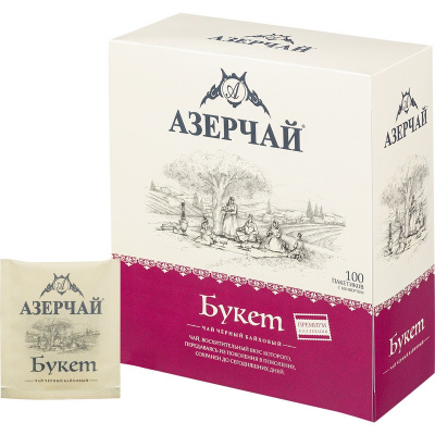 Чай Азерчай Premium Collection Buket черн.байх с кон., 100пакx1,8гр