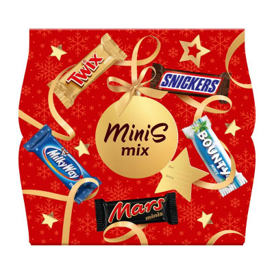 Конфеты New Year Mix шоколадные подарочный набор, новогодние сладости, 162г