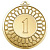 Медаль 1 место 50 мм золото DC#MK341a-G