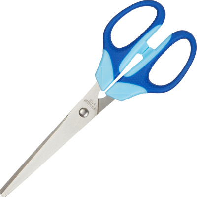 Ножницы Attache  Ergo&amp;Soft 180 мм с резиновыми ручками, цвет синий