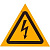 Знак безопасности W08 Опасность поражения эл.током (пластик,200х200)