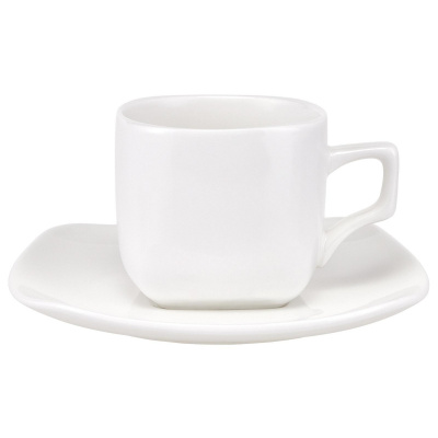 Чайная пара Wilmax фарфоровый белый: чашка 200мл с блюдцем. WL-993003