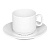 Кофейная пара Мокко белая фарфор, чашка 100мл блюдце d-10см (6С1627)