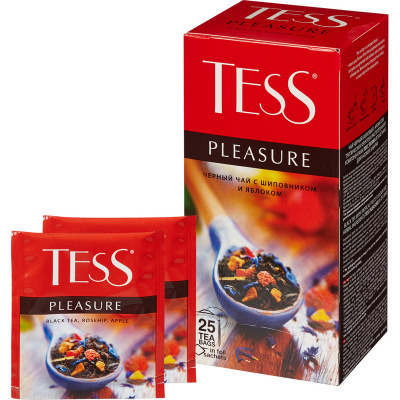 Чай черный ТЕSS Pleasure с фруктовыми добавками 1,5г*25пак