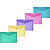 Папка-конверт на кнопке Attache Акварель А5 180 мкм 5шт/уп (цвета в асс)