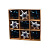 Украшение новогоднее подвесное Звезды в бел-син, наб 9 шт 1,5x5x5см 89193