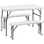 Комплект SG_Кейт стол, 2 скамейки складной белый